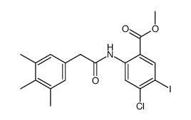 methyl 4-chloro-5-iodo-2-N-(3,4,5-trimethylphenyl)acetylaminobenzoate Structure
