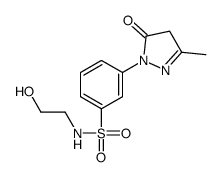 3-(4,5-dihydro-3-methyl-5-oxo-1H-pyrazol-1-yl)-N-(2-hydroxyethyl)benzenesulphonamide结构式