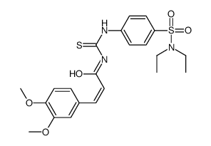 N-[[4-(diethylsulfamoyl)phenyl]carbamothioyl]-3-(3,4-dimethoxyphenyl)prop-2-enamide Structure