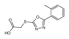 2-[[5-(2-methylphenyl)-1,3,4-oxadiazol-2-yl]sulfanyl]acetic acid结构式