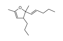 2,5-dimethyl-2-pent-1-enyl-3-propyl-2,3-dihydro-furan Structure