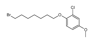 7-(2-chloro-4-methoxyphenoxy)heptyl bromide结构式