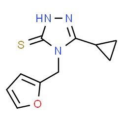 5-CYCLOPROPYL-4-(2-FURYLMETHYL)-4H-1,2,4-TRIAZOLE-3-THIOL结构式