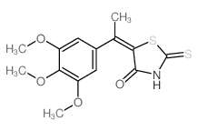 Rhodanine, 5-(alpha-methyl-3,4,5-trimethoxybenzylidene)- picture