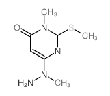 6-(amino-methyl-amino)-3-methyl-2-methylsulfanyl-pyrimidin-4-one结构式