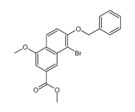 8-溴-4-甲氧基-7-(苯基甲氧基)-2-萘羧酸甲酯结构式