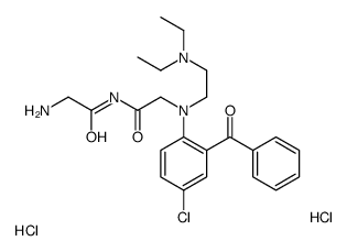 2-amino-N-[2-[2-benzoyl-4-chloro-N-[2-(diethylamino)ethyl]anilino]acetyl]acetamide,dihydrochloride Structure