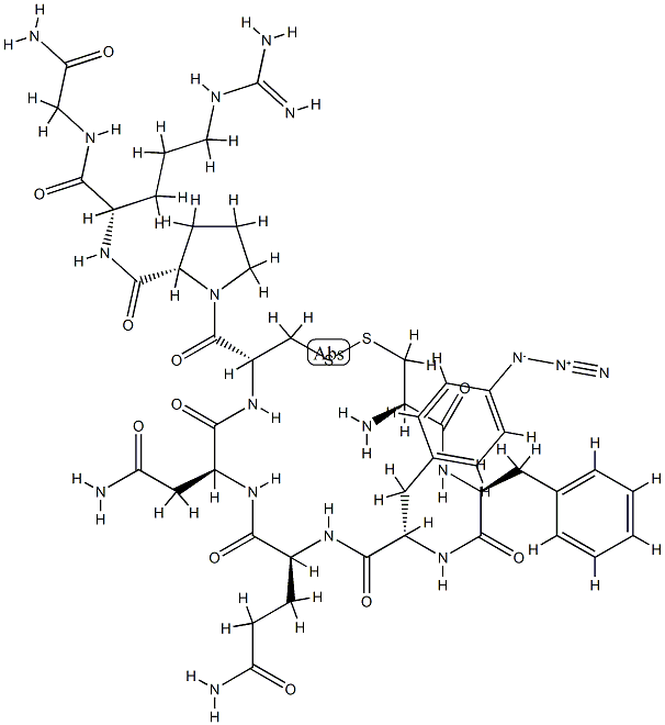 argipressin, Phe(2)-(4-azido)Phe(3)-结构式