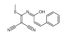 N-(2,2-dicyano-1-methylsulfanylethenyl)-3-phenylprop-2-enamide结构式