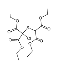 diethyl 2-chloro-2-((1,3-diethoxy-1,3-dioxopropan-2-yl)thio)malonate Structure