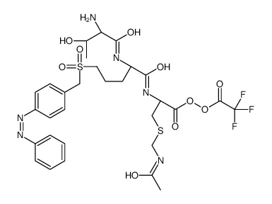 2-[[[4-(phenylazo)phenyl]methyl]sulphonyl]ethyl S-(acetamidomethyl)-N-(N-L-threonyl-L-seryl)-L-cysteinate, mono(perfluoroacetate) Structure