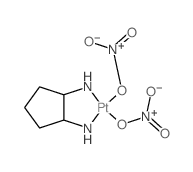 Platinum, (1,2-cyclopentanediamine-N,N)bis(nitrato-O)-, [SP-4-2-(1S-trans)]- Structure