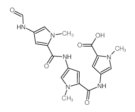 4-[[4-[(4-formamido-1-methyl-pyrrole-2-carbonyl)amino]-1-methyl-pyrrole-2-carbonyl]amino]-1-methyl-pyrrole-2-carboxylic acid结构式