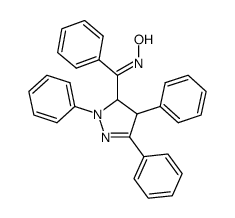 phenyl(1,3,4-triphenyl-4,5-dihydro-1H-pyrazol-5-yl)methanone oxime结构式
