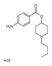 1-Butyl-4-piperidyl p-aminobenzoate hydrochloride Structure