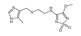 3-{2-[(5-methyl-1H-imidazol-4-yl)methylthio]ethylamino}-4-methoxy-1,2,5-thiadiazole 1,1-dioxide结构式