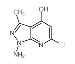 1H-Pyrazolo[3,4-b]pyridin-4-ol,1-amino-6-chloro-3-methyl-结构式