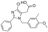 4-Chloro-1-(4-methoxy-3-methylbenzyl)-2-phenyl-1H-imidazole-5-acetic acid结构式