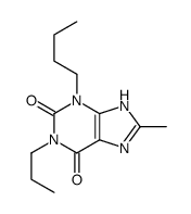 1-Propyl-3-butyl-8-methylxanthine Structure