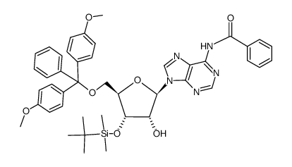 4'-dMTbS-5'-O-(4,4'-二甲氧基三苯甲基)-N6-苯甲酰基腺苷结构式