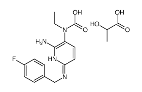 [2-amino-6-[(4-fluorophenyl)methylamino]pyridin-3-yl]-ethylcarbamic acid,2-hydroxypropanoic acid结构式