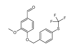 3-methoxy-4-[[4-(trifluoromethylsulfanyl)phenyl]methoxy]benzaldehyde Structure