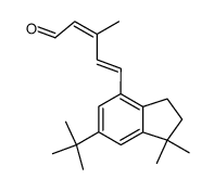 (2Z,4E)-5-(6-tert-Butyl-1,1-dimethyl-indan-4-yl)-3-methyl-penta-2,4-dienal Structure