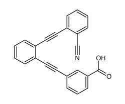 3-[2-[2-[2-(2-cyanophenyl)ethynyl]phenyl]ethynyl]benzoic acid结构式