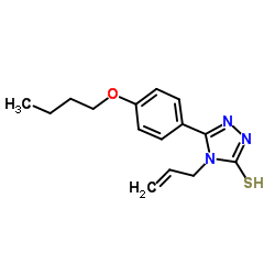 4-Allyl-5-(4-butoxyphenyl)-2,4-dihydro-3H-1,2,4-triazole-3-thione结构式