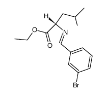 (S)-2-{[1-(3-Bromo-phenyl)-meth-(E)-ylidene]-amino}-4-methyl-pentanoic acid ethyl ester Structure