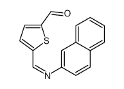 5-(naphthalen-2-yliminomethyl)thiophene-2-carbaldehyde Structure