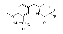 (R)-2-(N-(trifluoroacetyl)arnino)-1-(4'-methoxy-3'-sulphamoyl)-phenylpropane结构式