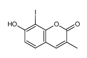 7-Hydroxy-8-iodo-3-methyl-2H-1-benzopyran-2-one结构式