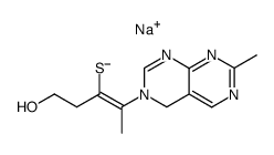 Sodium; (Z)-5-hydroxy-2-(7-methyl-4H-pyrimido[4,5-d]pyrimidin-3-yl)-pent-2-ene-3-thiolate结构式