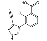 2-chloro-3-(4-cyano-1H-pyrrol-3-yl)benzoic acid结构式