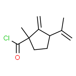 Cyclopentanecarbonyl chloride, 1-methyl-2-methylene-3-(1-methylethenyl)- (9CI) Structure