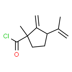 Cyclopentanecarbonyl chloride, 1-methyl-2-methylene-3-(1-methylethenyl)- (9CI) structure