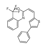 (2E)-3-(4-Phenyl-2-thienyl)-N-[2-(trifluoromethyl)phenyl]acrylami de结构式