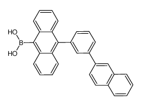 10-(3-(naphthalen-2-yl)phenyl)anthracene-9-boronic acid结构式