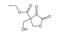 3-hydroxymethyl-4,5-dioxo-tetrahydro-furan-3-carboxylic acid ethyl ester Structure