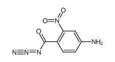 4-amino-2-nitro-benzoyl azide结构式