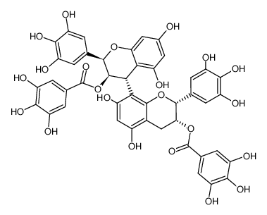 3-O-galloylepigallocatechin-(4β->8)-epigallocatechin 3-O-gallate结构式