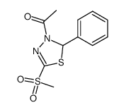 4-acetyl-2-methylsulphonyl-5-phenyl-Δ2-1,3,4-thiadiazoline Structure