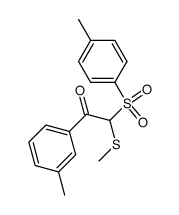 2-Methylsulfanyl-2-(toluene-4-sulfonyl)-1-m-tolyl-ethanone Structure