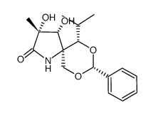 (3R,4R,5S,6S,8R)-3,4-dihydroxy-6-isopropyl-3-methyl-8-phenyl-7,9-dioxa-1-azaspiro[4.5]decan-2-one结构式