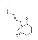 2-(3-ethoxyprop-2-enyl)-2-methylcyclohexane-1,3-dione结构式