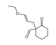 (E)-1-(3-Ethoxy-2-propenyl)-2-oxocyclohexane-carboxaldehyde Structure