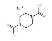 1,4-Piperazinedicarbodithioicacid, sodium salt (1:2) Structure