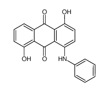 1,5-Dihydroxy-4-phenylamino-9,10-anthraquinone结构式