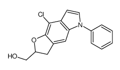 (8-chloro-5-phenyl-2,3-dihydrofuro[2,3-f]indol-2-yl)methanol结构式